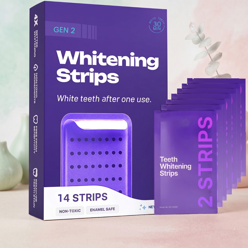 Advanced Teeth Whitening Strips – Bright Smile & Fresh Breath Care