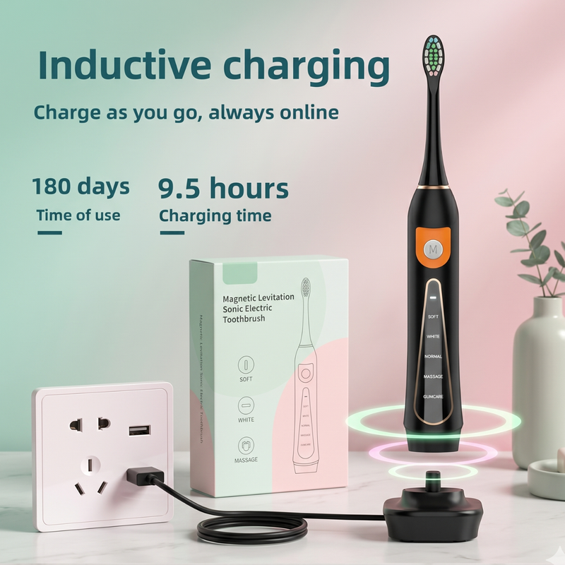 Magnetic Levitation Sonic Electric Toothbrush – Deep Clean & Smart Oral Care