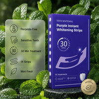 Sensitive Teeth Whitening Strips - Peroxide-Free, 14 Strips, Mint
